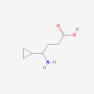 molecular formula C7H13NO2 B13282989 4-Amino-4-cyclopropylbutanoic acid 