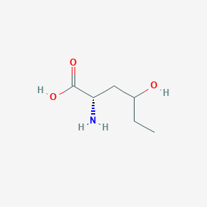 molecular formula C6H13NO3 B13283001 (2S)-2-Amino-4-hydroxyhexanoic acid 