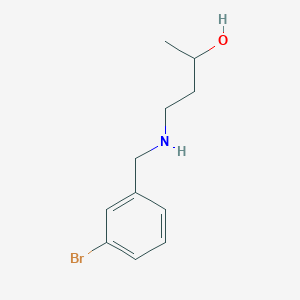 molecular formula C11H16BrNO B13283012 4-{[(3-Bromophenyl)methyl]amino}butan-2-ol CAS No. 1341098-73-4