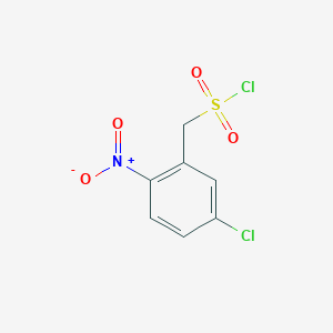 molecular formula C7H5Cl2NO4S B13283055 (5-Chloro-2-nitrophenyl)methanesulfonyl chloride 