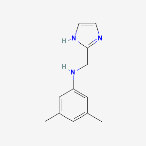 molecular formula C12H15N3 B13283064 N-(1H-imidazol-2-ylmethyl)-3,5-dimethylaniline 