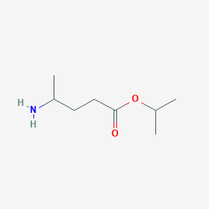 molecular formula C8H17NO2 B13283070 Propan-2-yl 4-aminopentanoate 