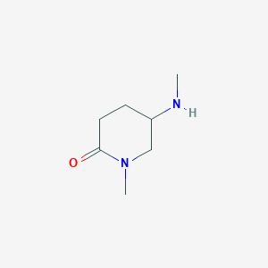 molecular formula C7H14N2O B13283107 1-Methyl-5-(methylamino)piperidin-2-one 