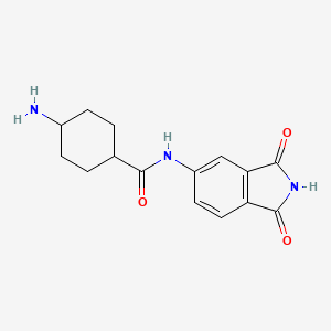 molecular formula C15H17N3O3 B13283136 4-Amino-N-(1,3-dioxo-2,3-dihydro-1H-isoindol-5-yl)cyclohexane-1-carboxamide 