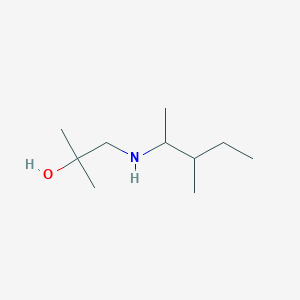 molecular formula C10H23NO B13283219 2-Methyl-1-[(3-methylpentan-2-yl)amino]propan-2-ol 