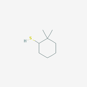 molecular formula C8H16S B13283274 2,2-Dimethylcyclohexane-1-thiol 