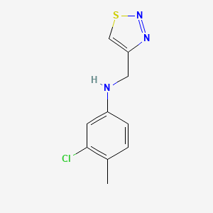 molecular formula C10H10ClN3S B13283320 3-Chloro-4-methyl-N-(1,2,3-thiadiazol-4-ylmethyl)aniline 