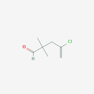 molecular formula C7H11ClO B13283341 4-Chloro-2,2-dimethylpent-4-enal CAS No. 54814-12-9