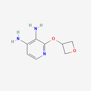 molecular formula C8H11N3O2 B13283356 2-(Oxetan-3-yloxy)pyridine-3,4-diamine 