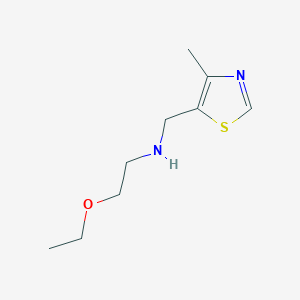 molecular formula C9H16N2OS B13283360 (2-Ethoxyethyl)[(4-methyl-1,3-thiazol-5-yl)methyl]amine 