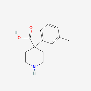 molecular formula C13H17NO2 B13283366 4-(3-Methylphenyl)piperidine-4-carboxylic acid 