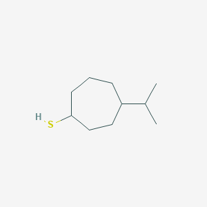 molecular formula C10H20S B13283411 4-(Propan-2-yl)cycloheptane-1-thiol 