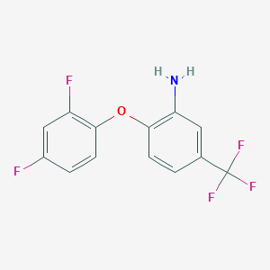molecular formula C13H8F5NO B1328344 2-(2,4-Difluorophenoxy)-5-(trifluoromethyl)aniline CAS No. 183110-79-4