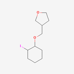 molecular formula C11H19IO2 B13283452 3-{[(2-Iodocyclohexyl)oxy]methyl}oxolane 