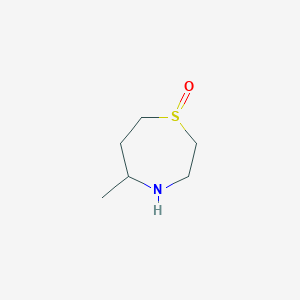 molecular formula C6H13NOS B13283488 5-Methyl-1,4-thiazepan-1-one 