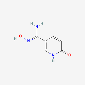 molecular formula C6H7N3O2 B13283499 N-hydroxy-6-oxo-1,6-dihydropyridine-3-carboxamidine 