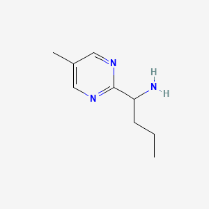 molecular formula C9H15N3 B13283507 1-(5-Methylpyrimidin-2-yl)butan-1-amine 