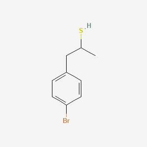 molecular formula C9H11BrS B13283562 1-(4-Bromophenyl)propane-2-thiol 