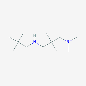 molecular formula C12H28N2 B13283594 {3-[(2,2-Dimethylpropyl)amino]-2,2-dimethylpropyl}dimethylamine 