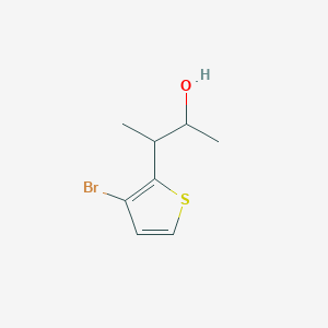 molecular formula C8H11BrOS B13283601 3-(3-Bromothiophen-2-yl)butan-2-ol 