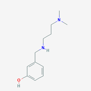 molecular formula C12H20N2O B13283616 3-(((3-(Dimethylamino)propyl)amino)methyl)phenol 