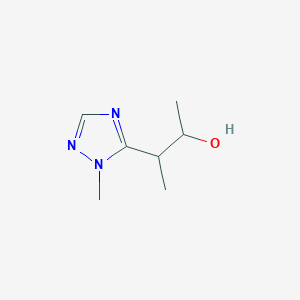 molecular formula C7H13N3O B13283646 3-(1-Methyl-1H-1,2,4-triazol-5-yl)butan-2-ol 