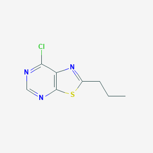 molecular formula C8H8ClN3S B13283661 7-Chloro-2-propyl-[1,3]thiazolo[5,4-d]pyrimidine 