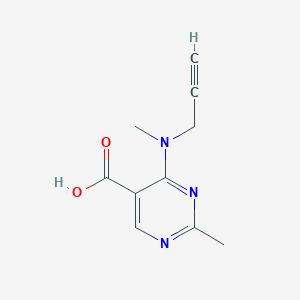 molecular formula C10H11N3O2 B13283667 2-Methyl-4-[methyl(prop-2-yn-1-yl)amino]pyrimidine-5-carboxylic acid 