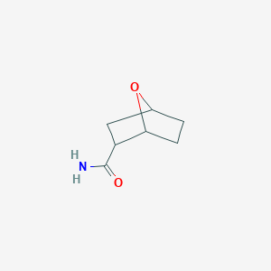 molecular formula C7H11NO2 B13283716 7-Oxabicyclo[2.2.1]heptane-2-carboxamide 