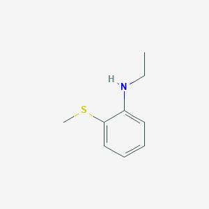 molecular formula C9H13NS B13283726 N-ethyl-2-(methylsulfanyl)aniline 