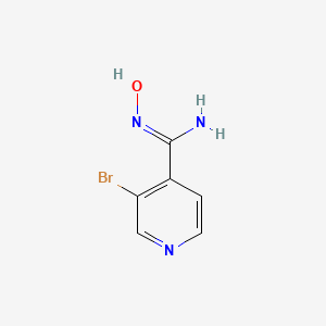molecular formula C6H6BrN3O B13283750 3-Bromo-N'-hydroxypyridine-4-carboximidamide 