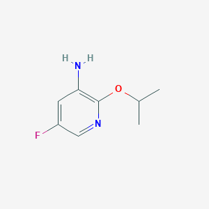 molecular formula C8H11FN2O B13283781 5-Fluoro-2-(propan-2-yloxy)pyridin-3-amine 