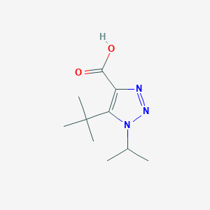 molecular formula C10H17N3O2 B13283785 5-tert-butyl-1-(propan-2-yl)-1H-1,2,3-triazole-4-carboxylic acid 