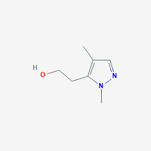 molecular formula C7H12N2O B13283788 2-(1,4-Dimethyl-1H-pyrazol-5-yl)ethan-1-ol 