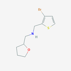 molecular formula C10H14BrNOS B13283848 [(3-Bromothiophen-2-yl)methyl](oxolan-2-ylmethyl)amine 