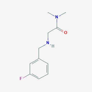 molecular formula C11H15FN2O B13283868 2-{[(3-fluorophenyl)methyl]amino}-N,N-dimethylacetamide 