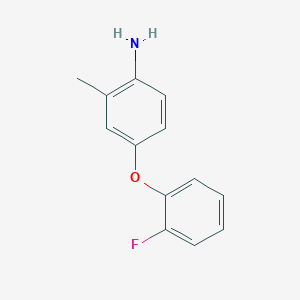molecular formula C13H12FNO B1328387 4-(2-Fluorophenoxy)-2-methylaniline CAS No. 946699-47-4