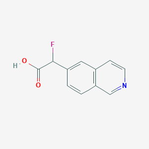 molecular formula C11H8FNO2 B13283875 2-Fluoro-2-(isoquinolin-6-yl)acetic acid 