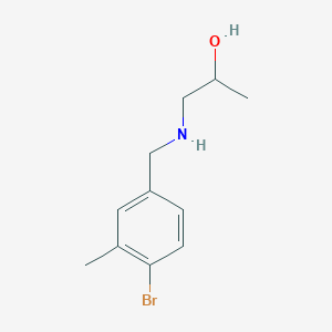 molecular formula C11H16BrNO B13283890 1-{[(4-Bromo-3-methylphenyl)methyl]amino}propan-2-ol 