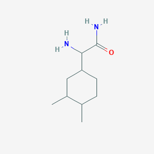 molecular formula C10H20N2O B13283946 2-Amino-2-(3,4-dimethylcyclohexyl)acetamide 