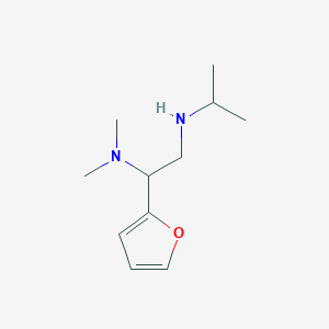molecular formula C11H20N2O B13283964 [2-(Dimethylamino)-2-(furan-2-yl)ethyl](propan-2-yl)amine 