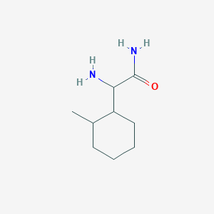 molecular formula C9H18N2O B13283977 2-Amino-2-(2-methylcyclohexyl)acetamide 