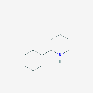 molecular formula C12H23N B13283985 2-Cyclohexyl-4-methylpiperidine 