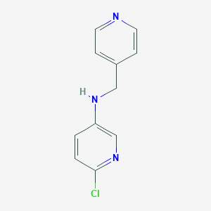 molecular formula C11H10ClN3 B13284018 6-Chloro-N-(pyridin-4-ylmethyl)pyridin-3-amine 