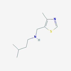 molecular formula C10H18N2S B13284053 [(4-Methyl-1,3-thiazol-5-yl)methyl](3-methylbutyl)amine 
