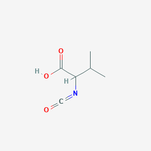 molecular formula C6H9NO3 B13284063 2-Isocyanato-3-methylbutanoicacid 
