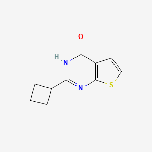 molecular formula C10H10N2OS B13284070 2-Cyclobutyl-thieno[2,3-D]pyrimidin-4-OL 