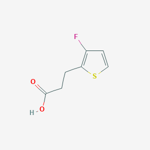 molecular formula C7H7FO2S B13284090 3-(3-Fluorothiophen-2-yl)propanoic acid 