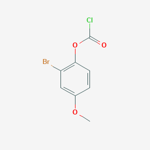 molecular formula C8H6BrClO3 B13284096 2-Bromo-4-methoxyphenyl chloroformate 
