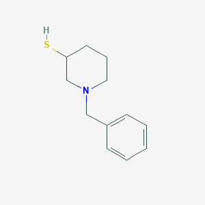 molecular formula C12H17NS B13284107 1-Benzylpiperidine-3-thiol 
